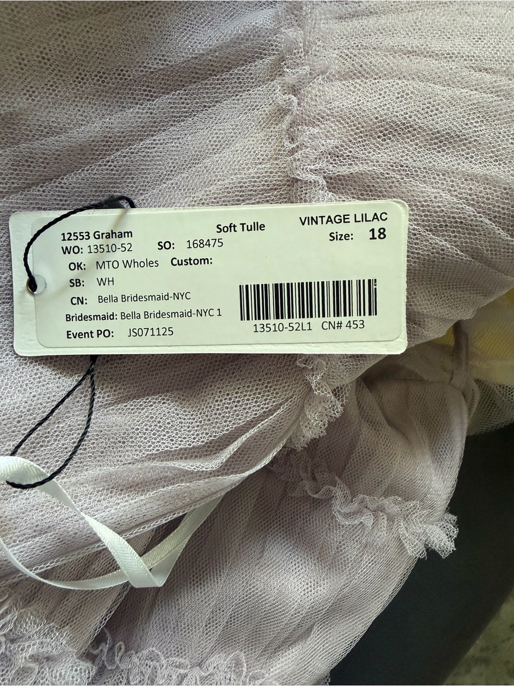 Jenny Yoo Soft Tulle Skirt in Vintage Lilac bridesmaid or prom dress